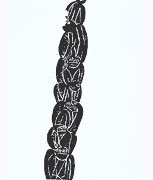 Säule aus Tieren, abstrakt
